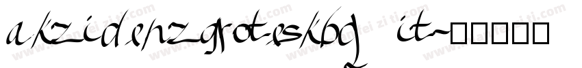 akzidenzgroteskbq it字体转换